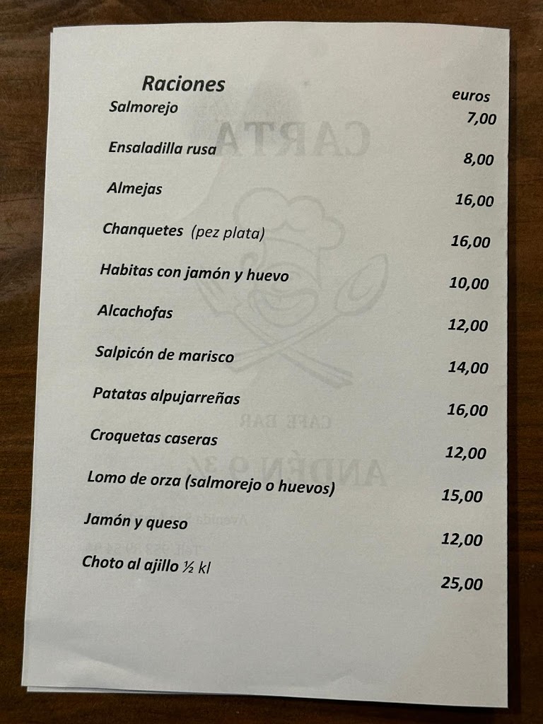 Anden 9 -- 3/4 — Carta