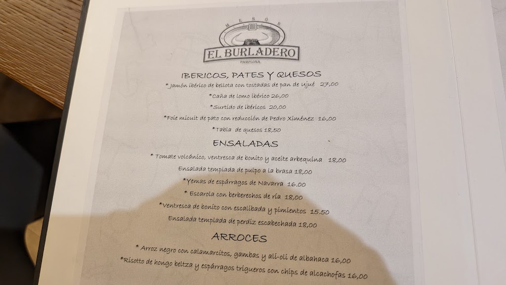 El Burladero — Carta