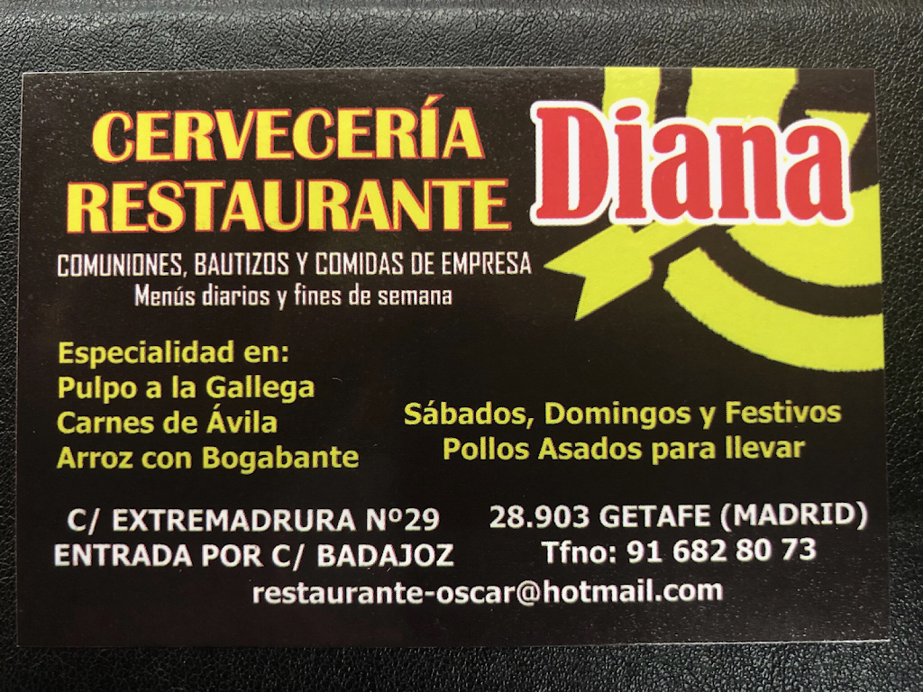 Restaurante Diana — Carta