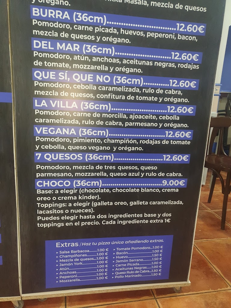 La terreta Cafeteria-Heladeria — Carta
