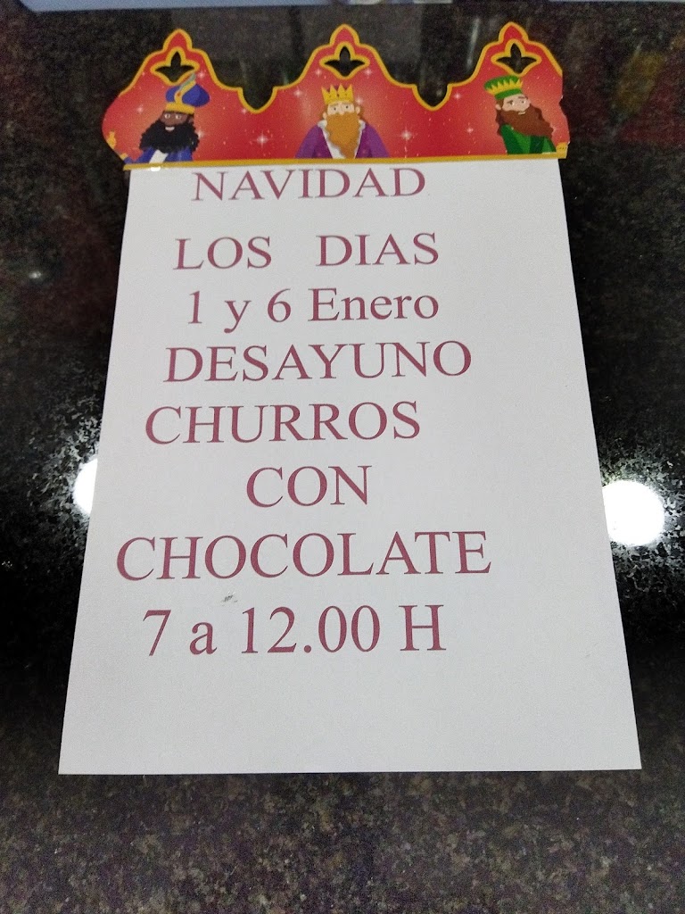 Churreria Cantarero — Carta
