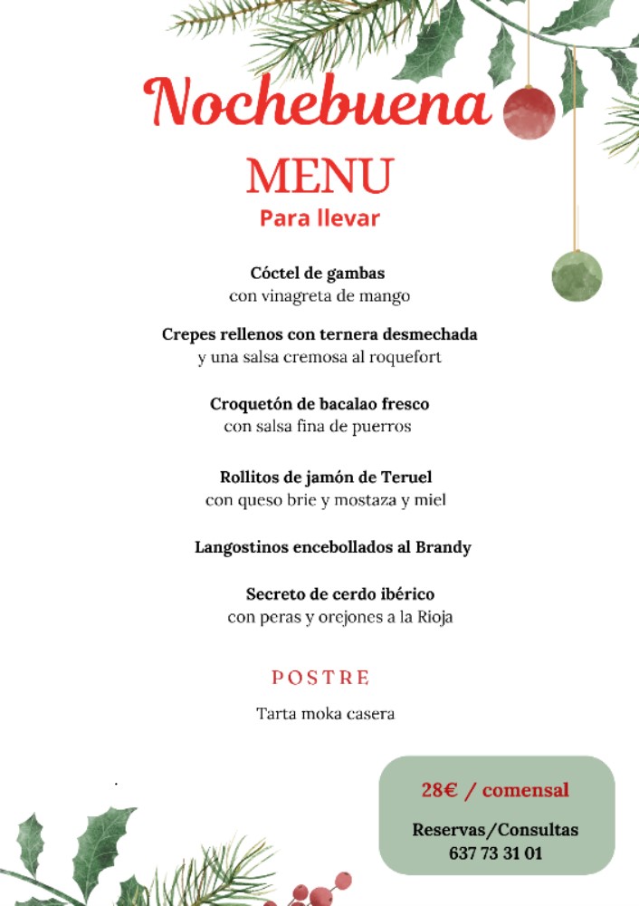 Restaurante Luisy — Carta