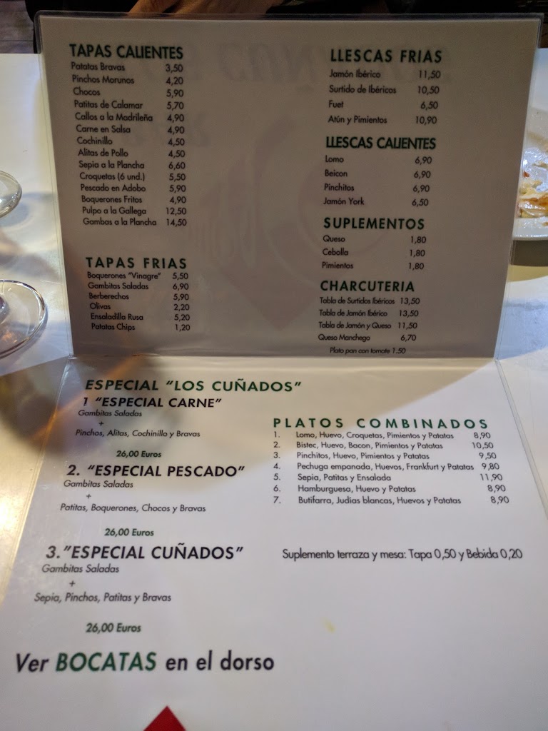 Cunados — Carta