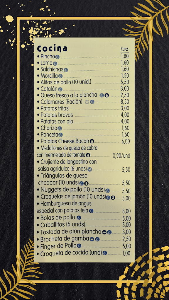 Cafe-Bar Casa Pepe — Carta