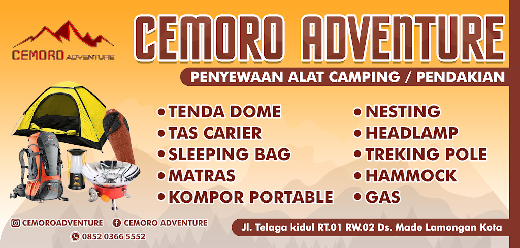 CEMORO ADVENTURE - Sewa Alat Camping & Outdoor Lamongan