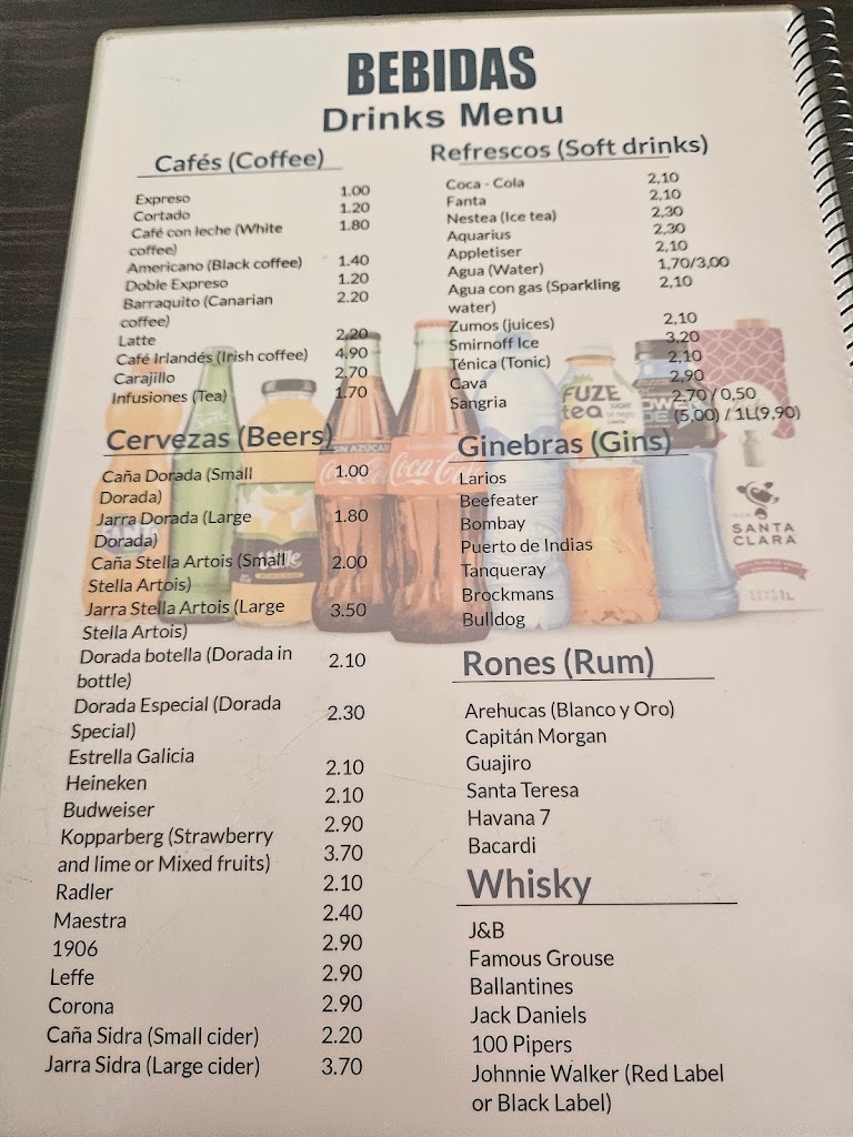 Bar Restaurante Francis II — Carta