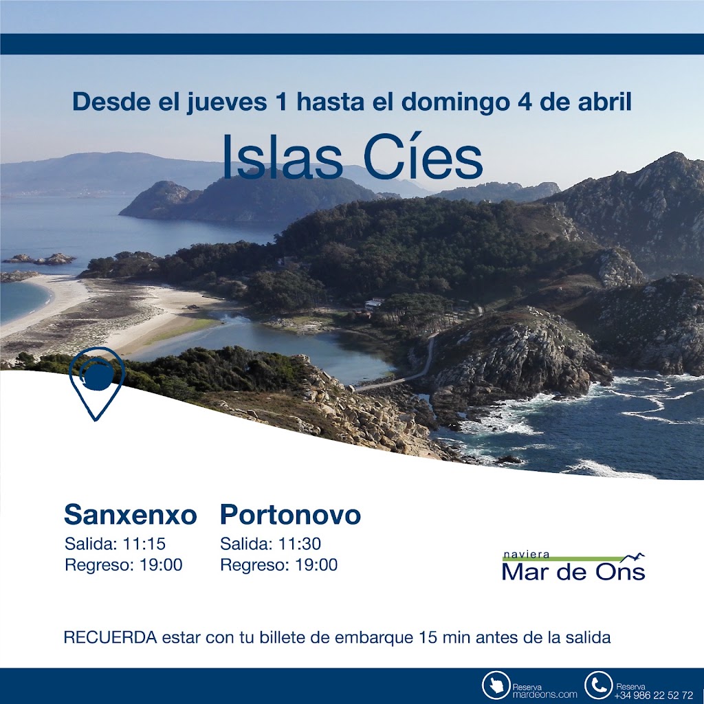 Taquilla Mar de Ons - Puerto Deportivo Sanxenxo — Del propietario