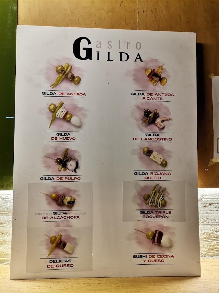 Cafeteria gastro La Gilda — Carta