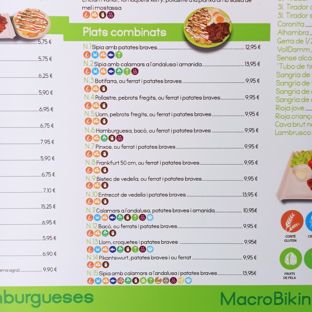 MacroBocatas Popeye — Carta