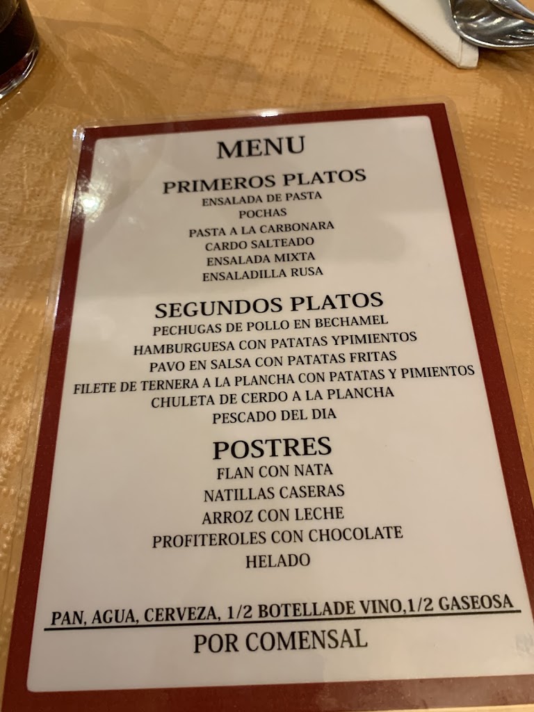 Cafeteria Palace — Carta