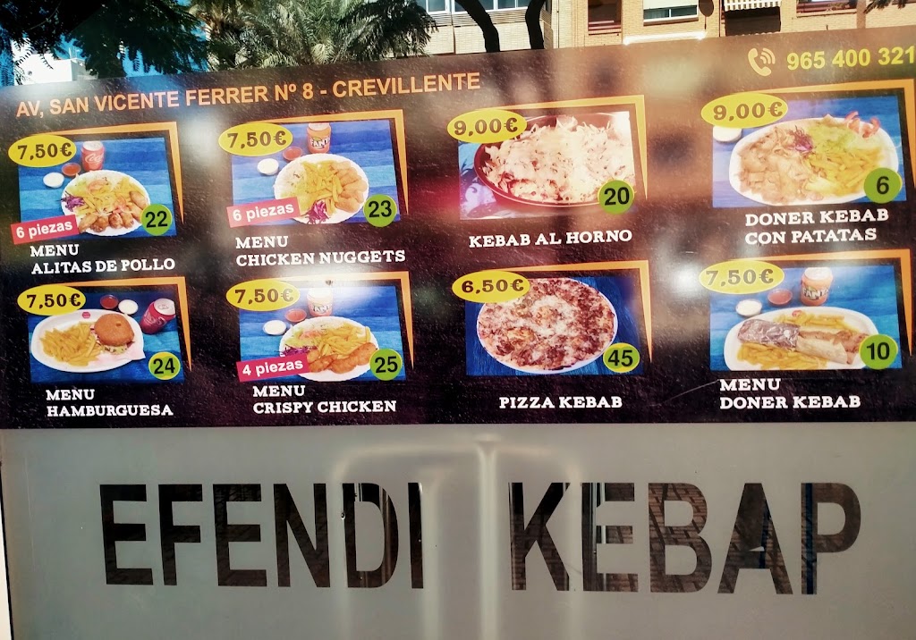 Efendi Kebap — Carta