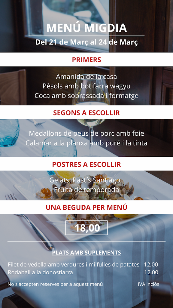 Neska Polita Vinoteca — Carta