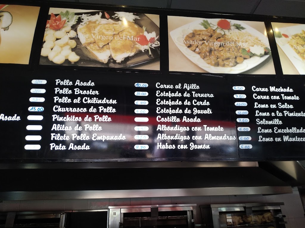 Asador Virgen del Mar — Carta