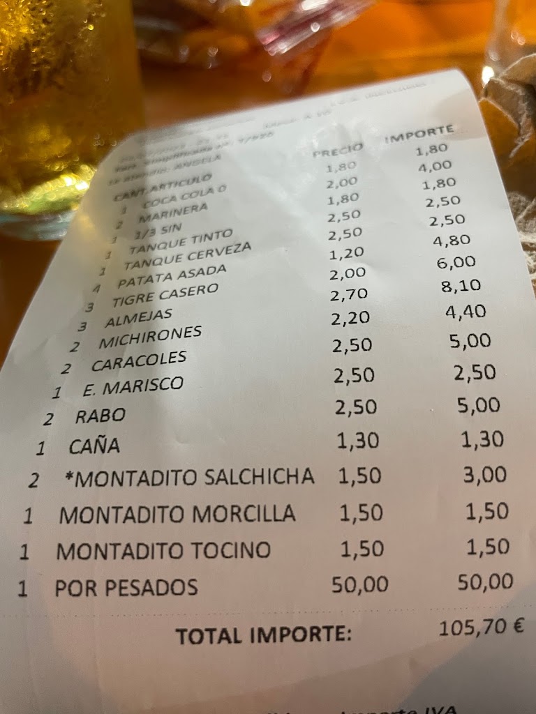 La molineta — Carta