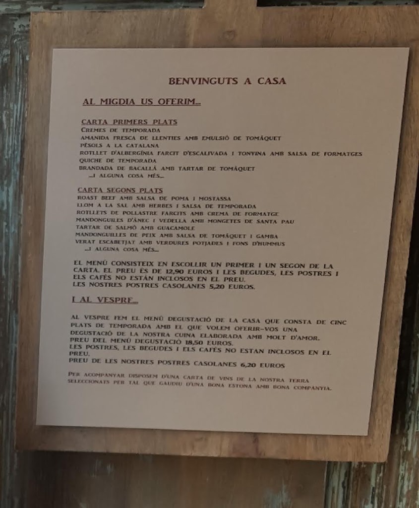 Al Tanto que va de Canto — Carta