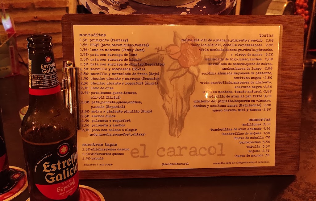 El Caracol — Carta