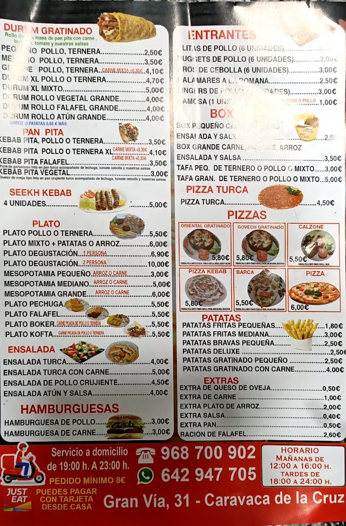 Doner kebap Sunderbon — Carta