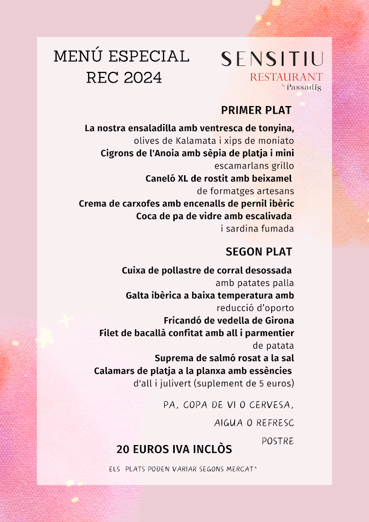 SENSITIU by passadis — Carta