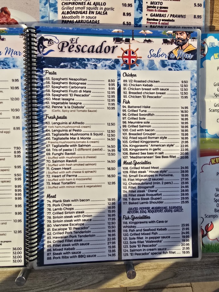 El Pescador — Carta