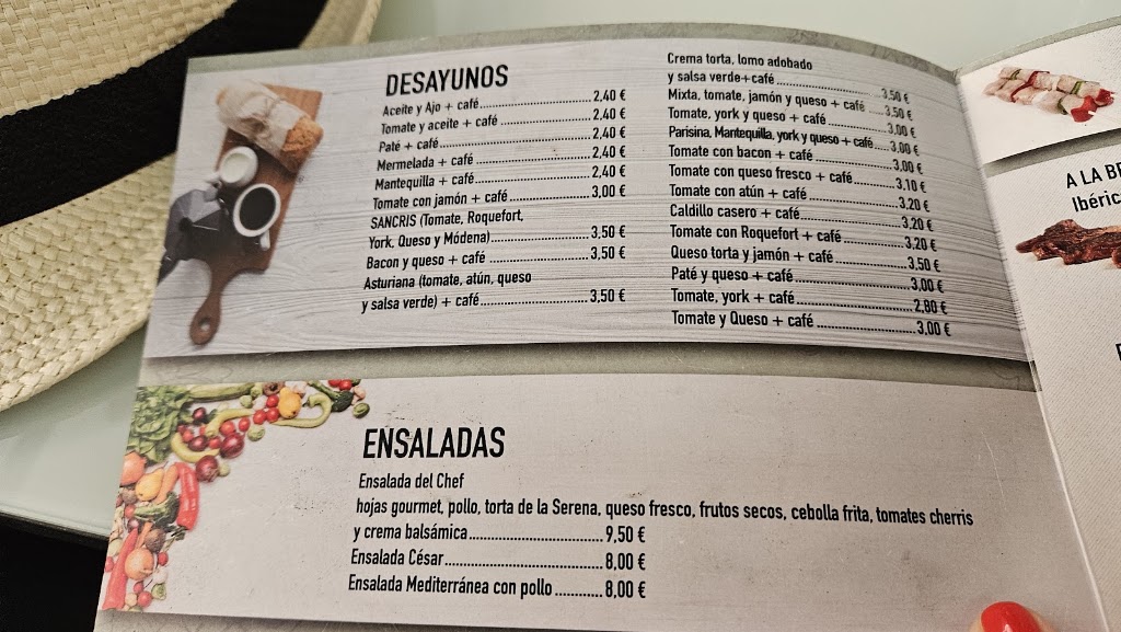 Bar Sancris — Carta