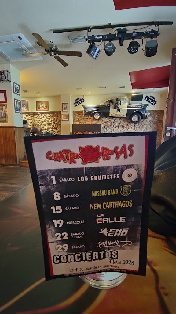 Bar CUATRO ROSAS — Carta