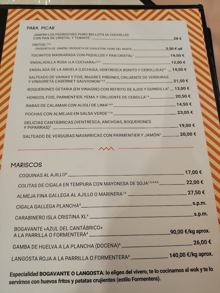 La Cuchara de Martin — Carta