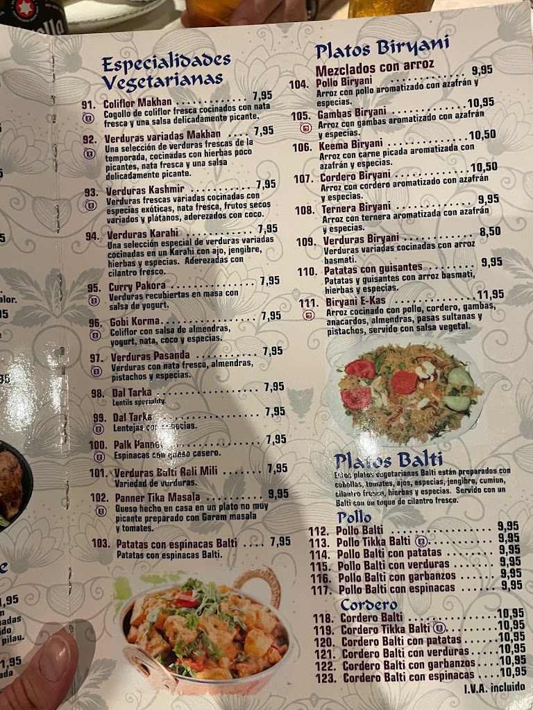 Jaipur Tandoori - Indian Restaurant Palma — Carta