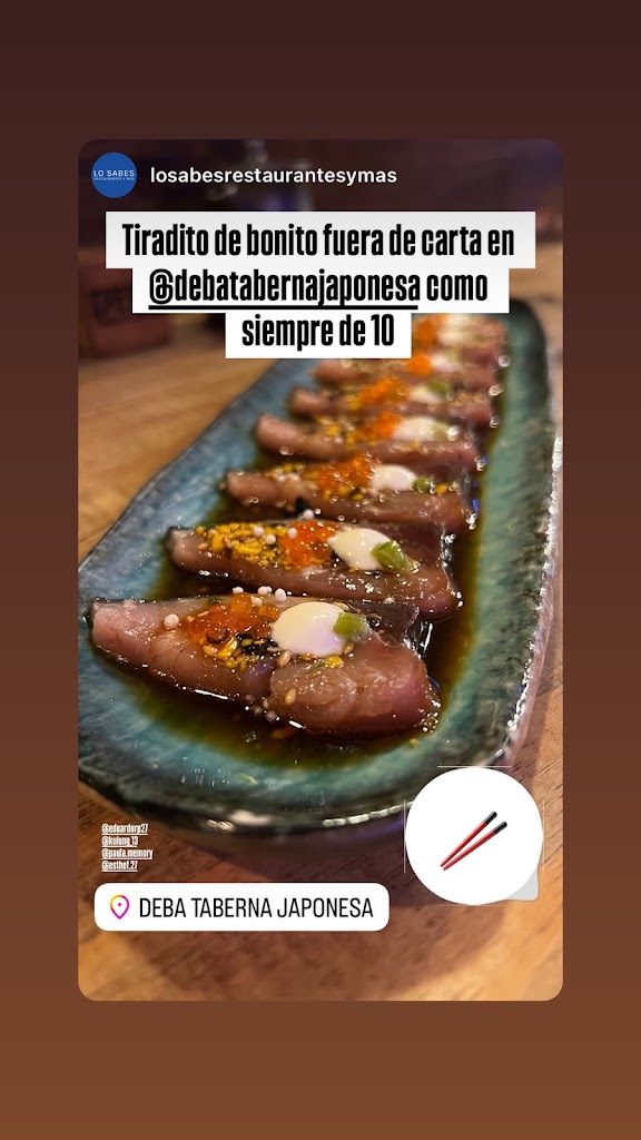 Deba Taberna Japonesa — Carta