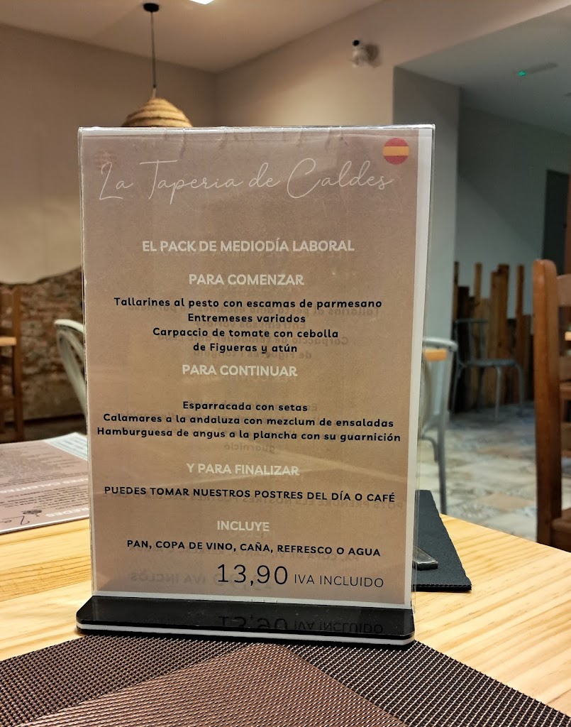 La Taperia de Caldes — Carta