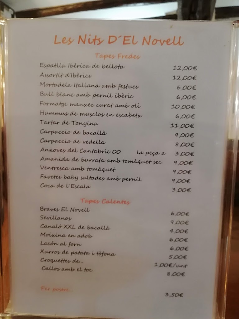 EL NOVELL DE CAN CUSI SLL. — Carta