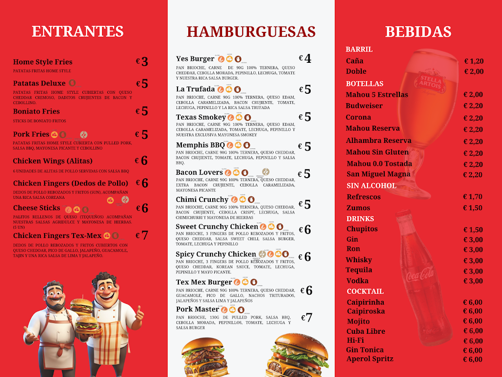 Yes Burger! — Carta