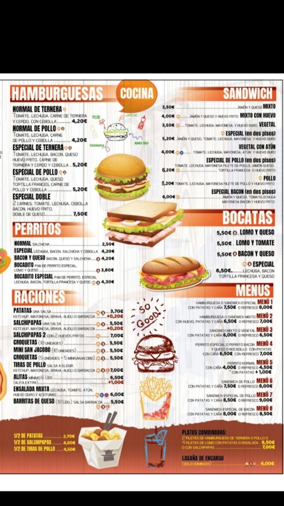 Cristian Pizzeria — Carta