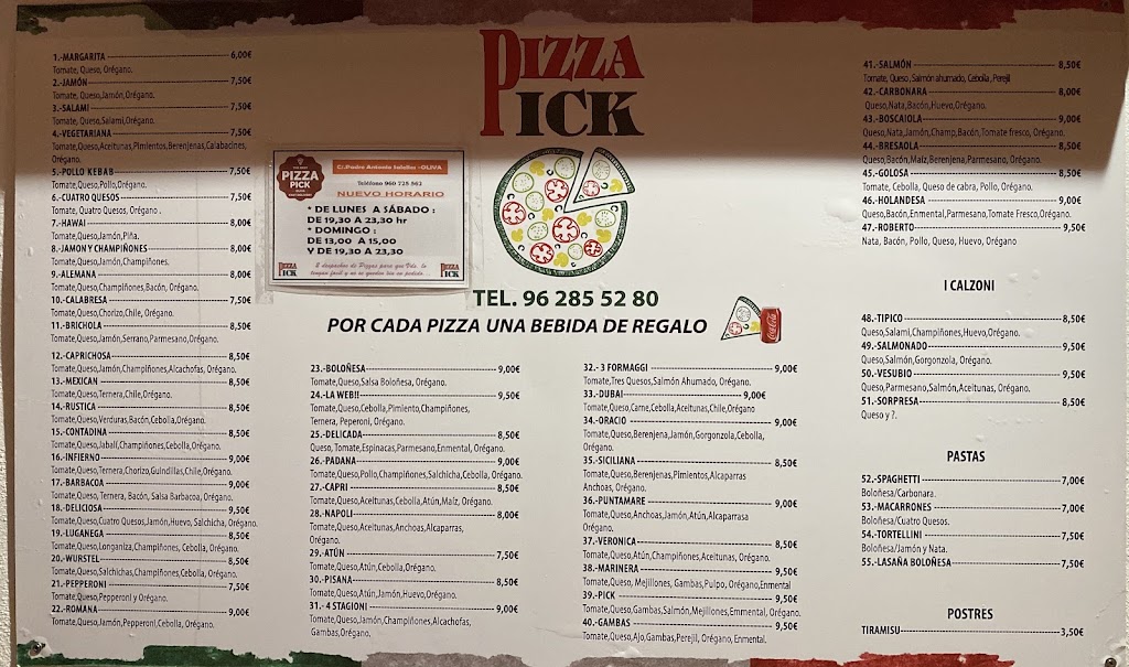 Pizza Pick — Carta