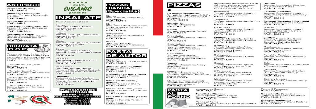 Restaurante Capriccio Italiano — Carta