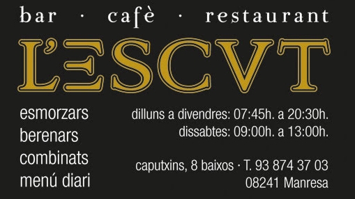 Restaurant L'Escvt — Carta