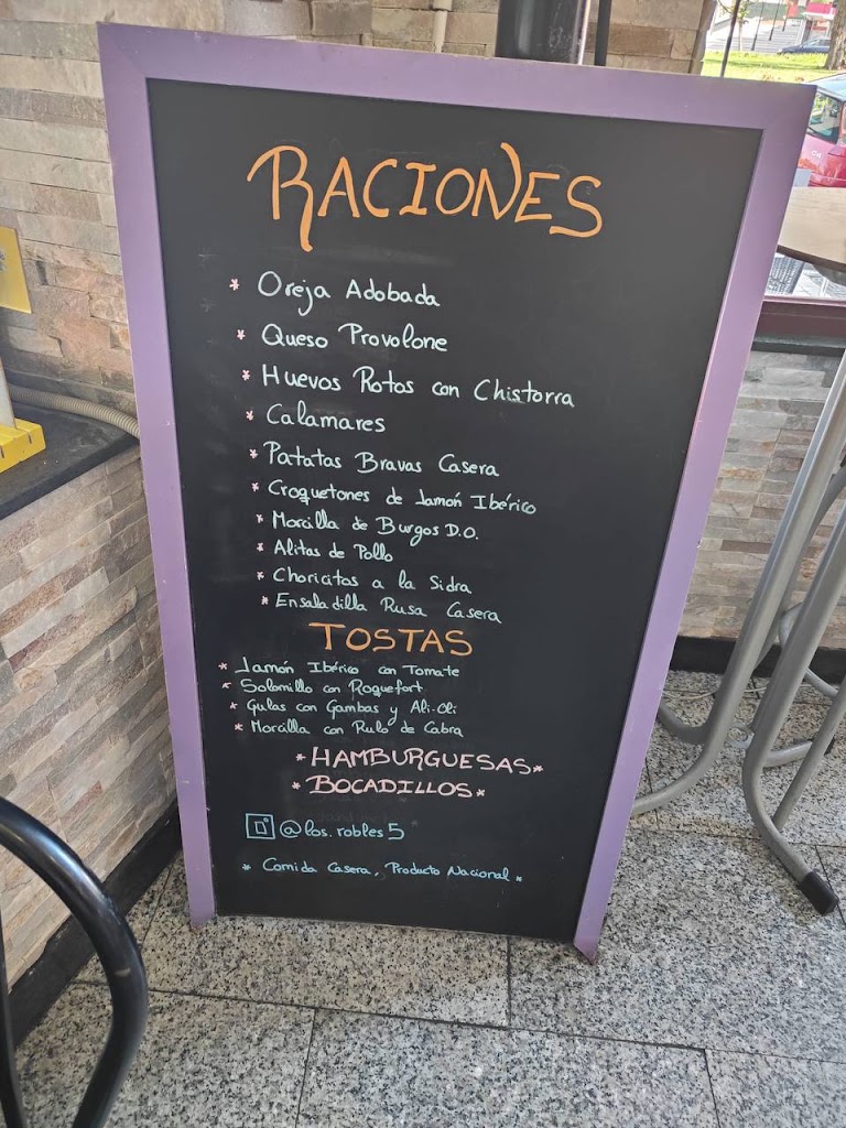 Los Robles 5 Cafeteria-Cerveceria — Carta