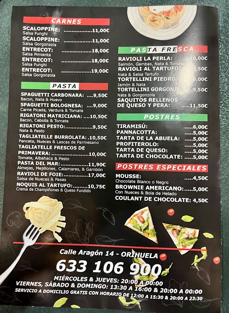 pizzeria di mando — Carta