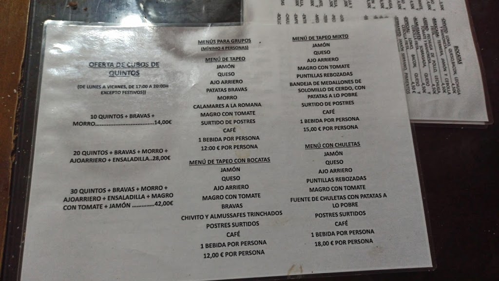 Bar - Cafeteria Seyma — Carta