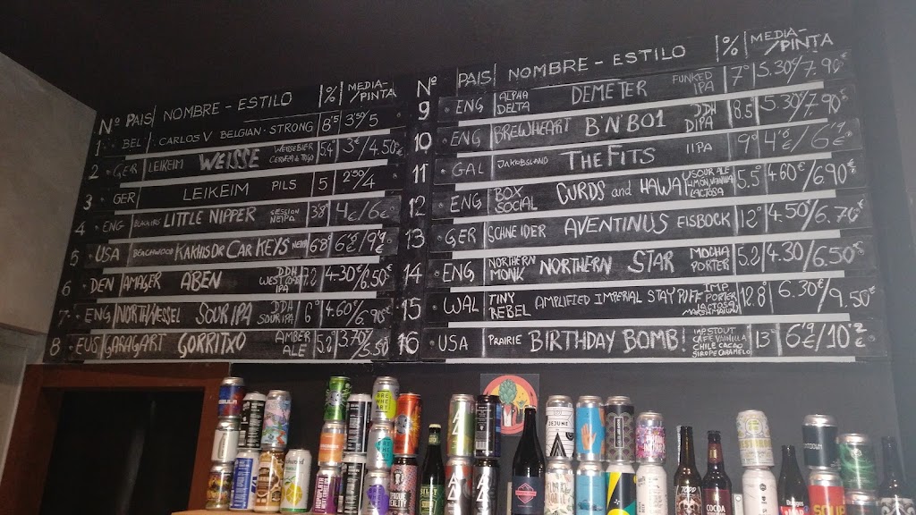 Cerveceria Kitsch — Carta