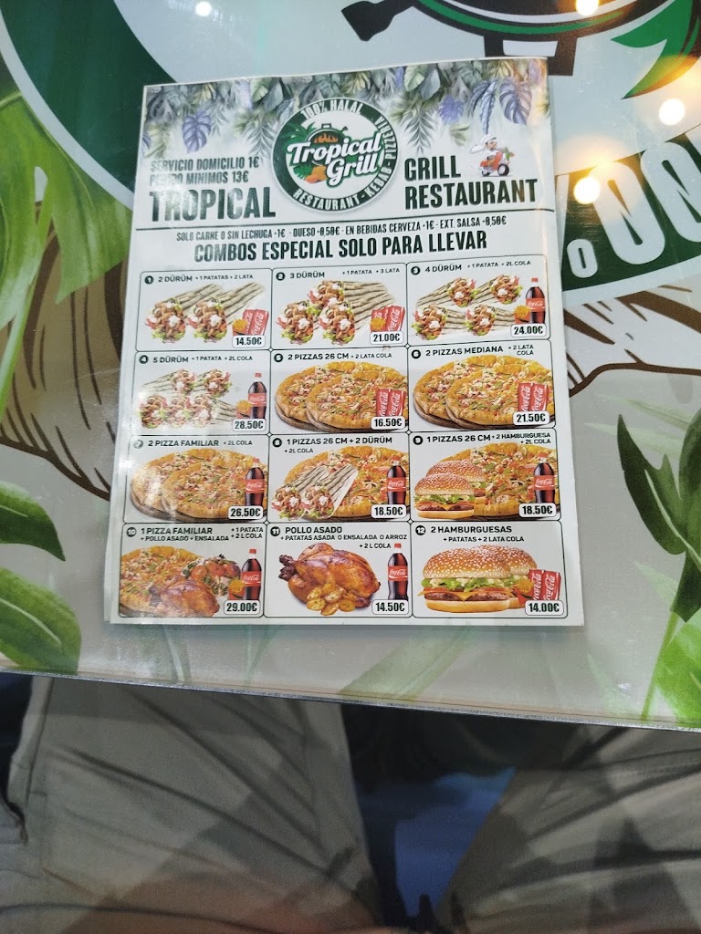 Tropical Grill — Carta