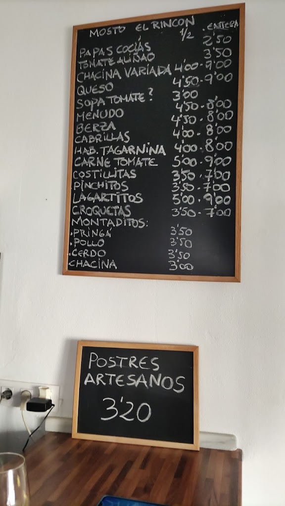 Mosto El rincon del abuelo Enrique (restaurante) — Carta