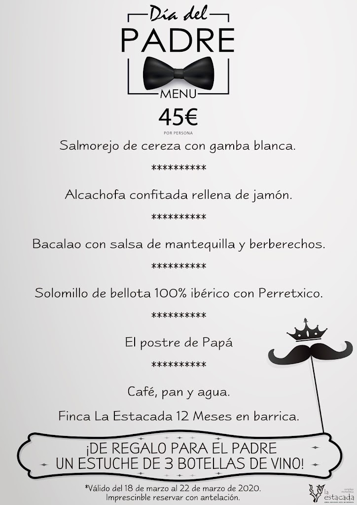 Restaurante Finca La Estacada — Carta
