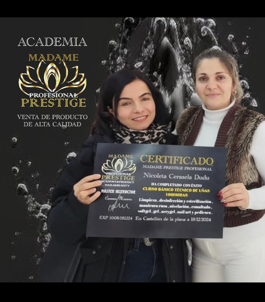 Centro de formacion unas y belleza Madame Prestige Profesional, ACADEMY NAILS & SHOP, tecnico de unas ,manicura, pedicura ...