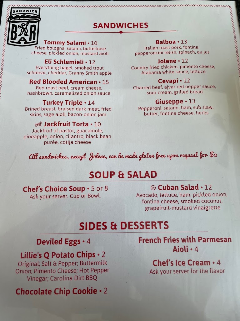  Sandwich Bar