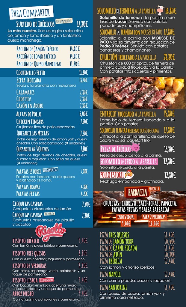 Terraza Estoril — Carta