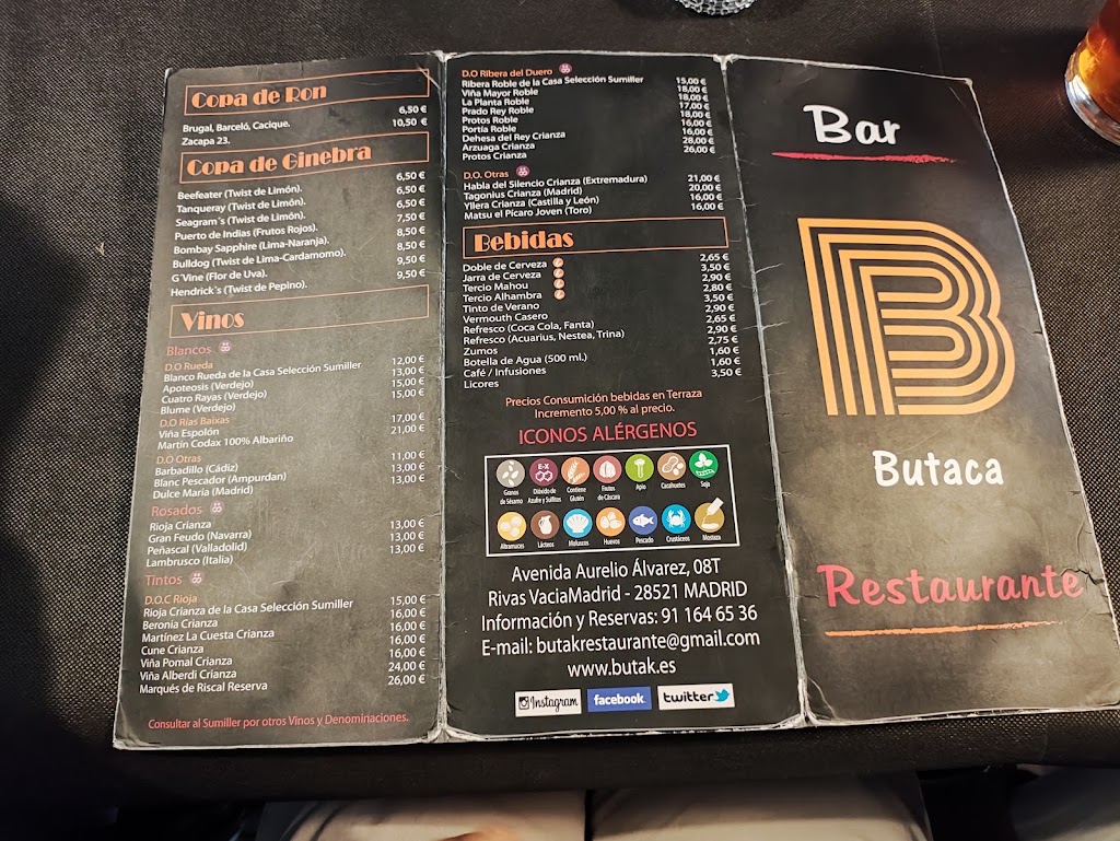 Buta-K o Butaca Rivas — Carta