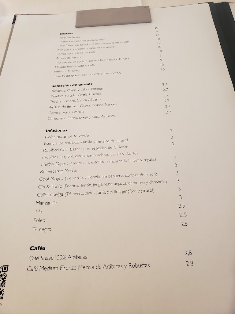 Restaurante Piripi — Carta