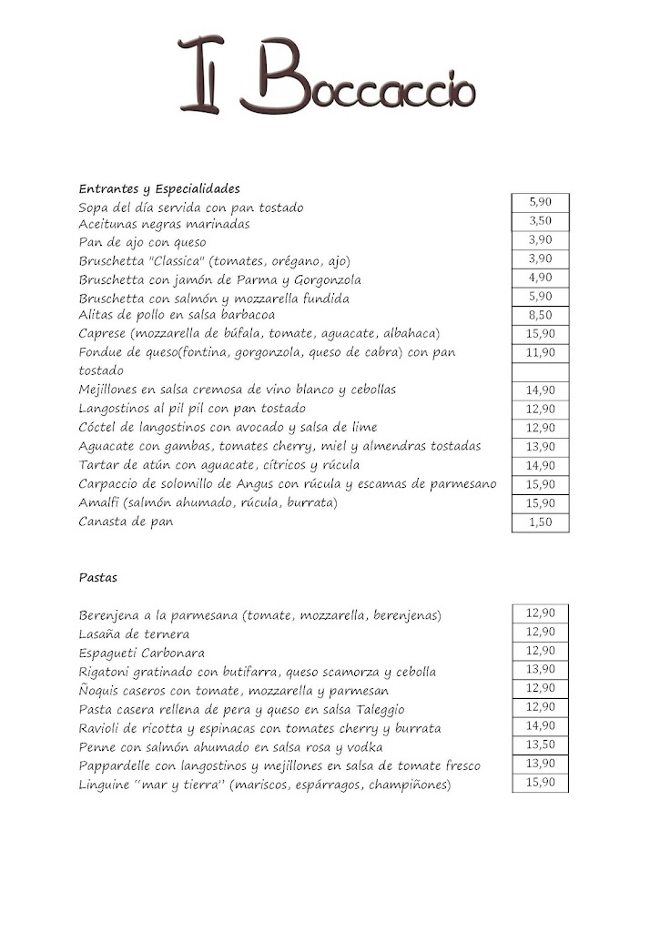 Il Boccaccio — Carta