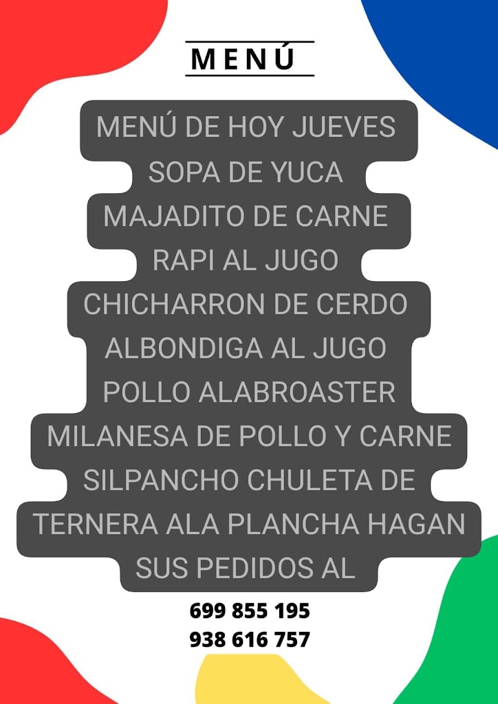 Bar Restaurante Paraguayo — Carta