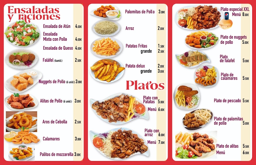 Cemo Kebab lorca — Carta